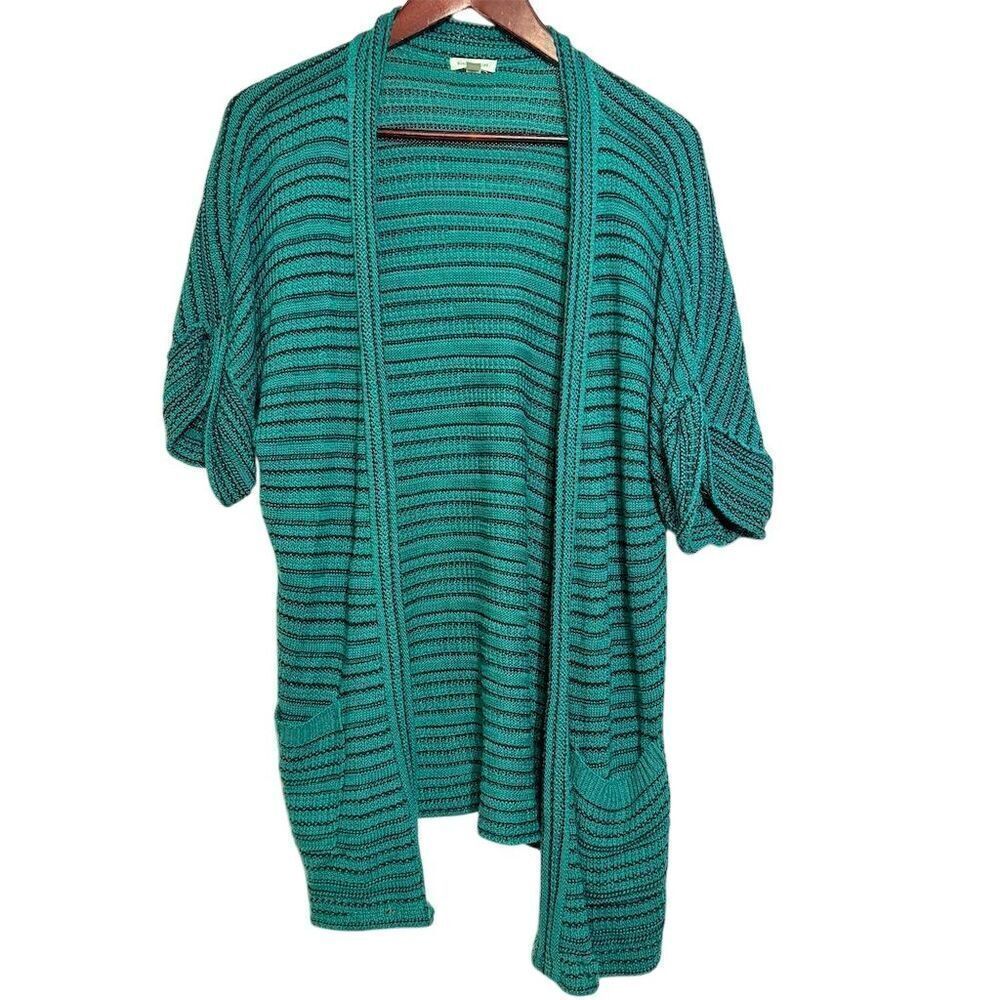 Silence & Noise Women's Striped Open Front Cardigan Sweater Size S